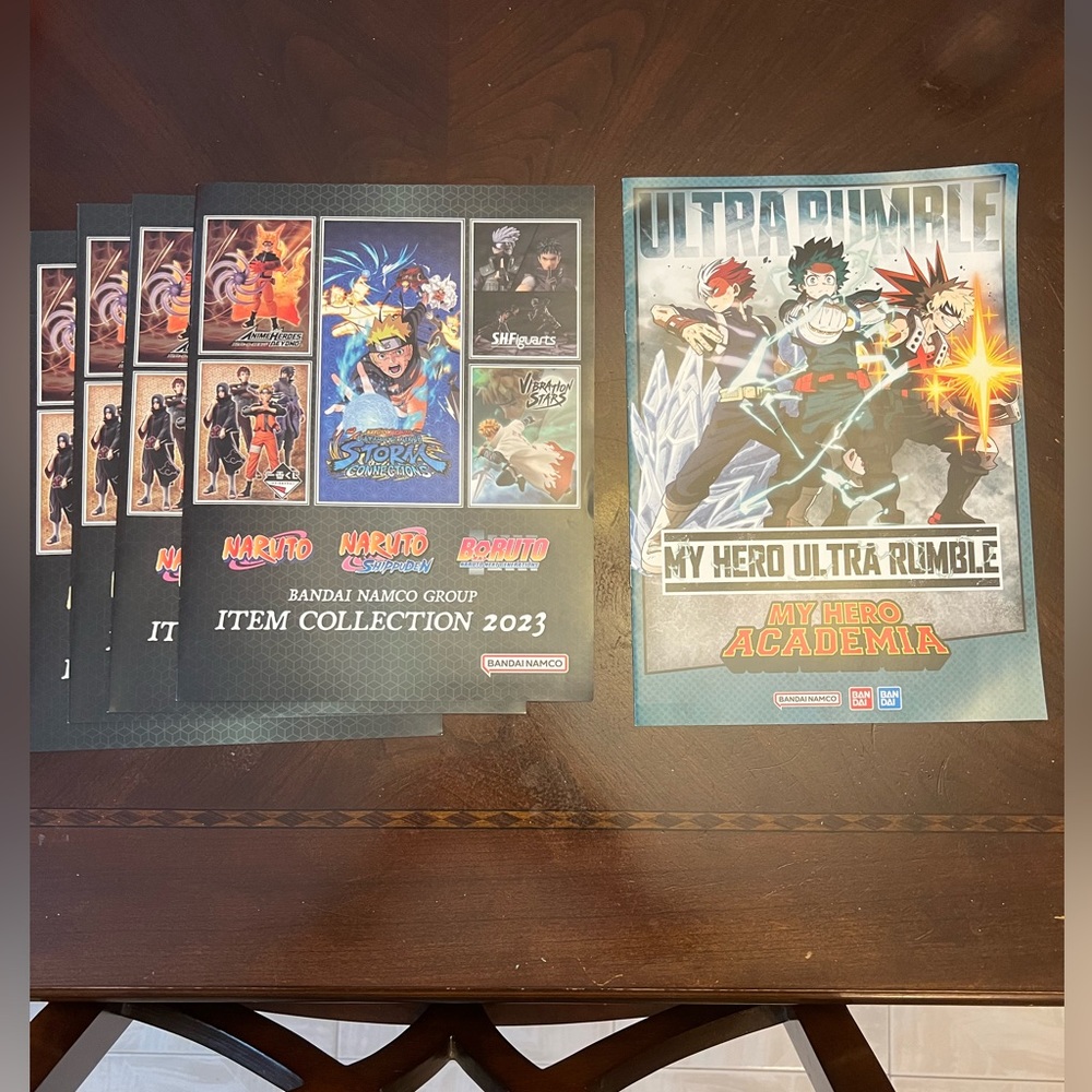 Bandai Item Collection 2023 & My Hero Academia Ad Catalogs at NY Comic Con 2023